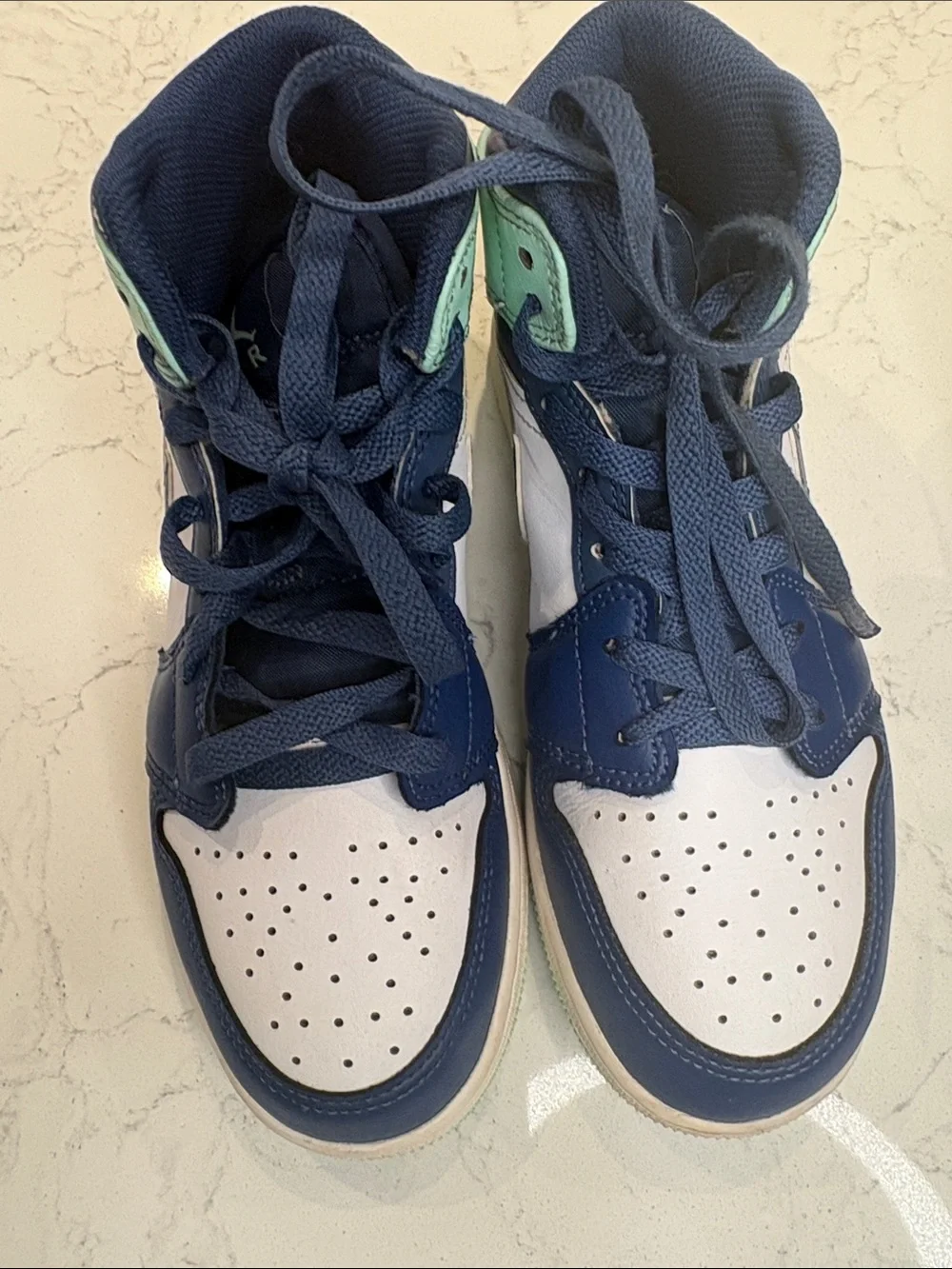 Nike Kids Mint & Navy High-Top Sneakers